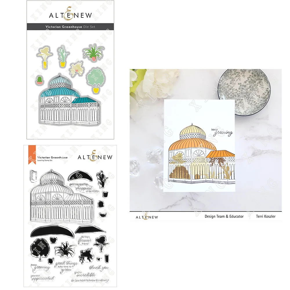 

Victorian Greenhouse New Metal Cutting Dies Stamps Scrapbook Diary Secoration Embossing Template Diy Greeting Card Handmade