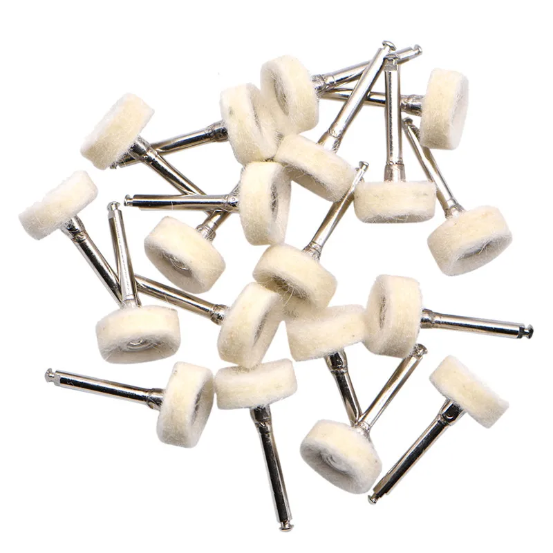 

10Pcs/lot Dental Polishing Wheel Wool Cotton Polishing Teeth Polisher Brushes Polishers for Low Speed Contra Angle Handpiece
