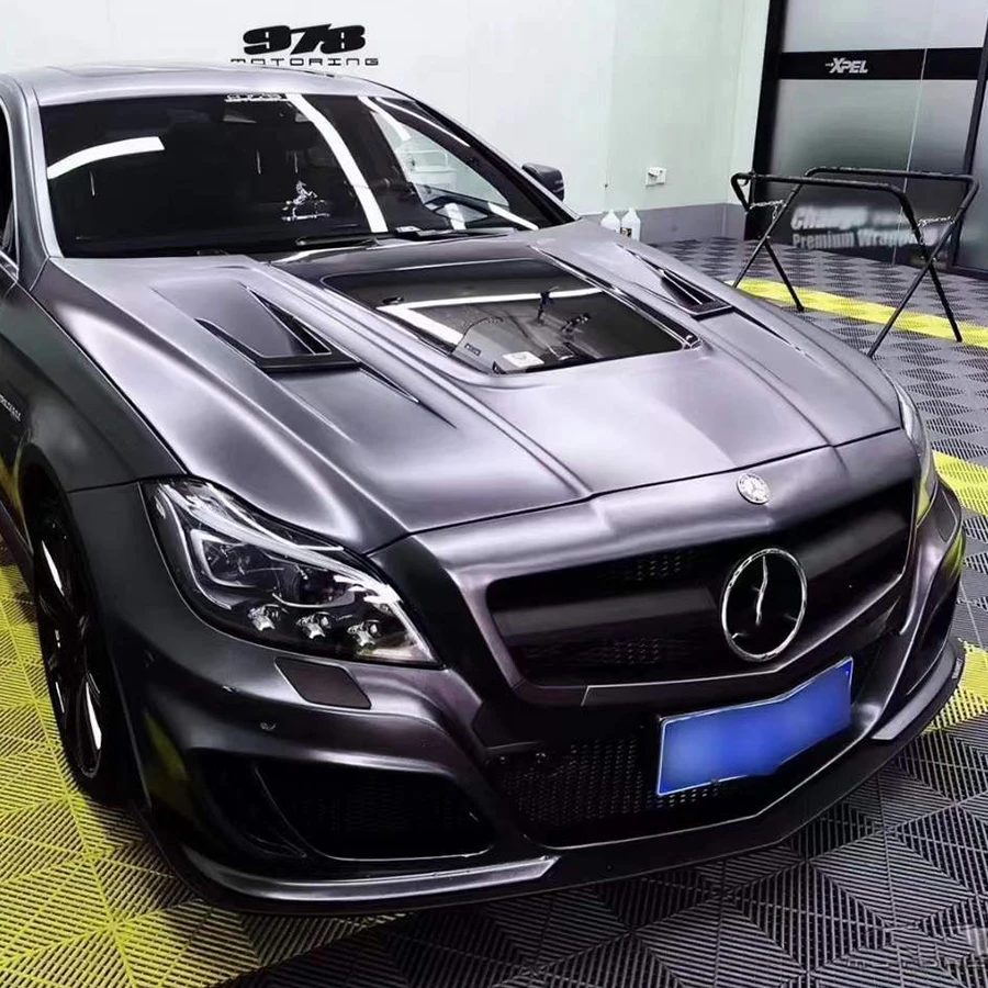 Для Mercedes Benz CLS Class W218 AMG CLS63 Капот из углеродного волокна Крышка двигателя