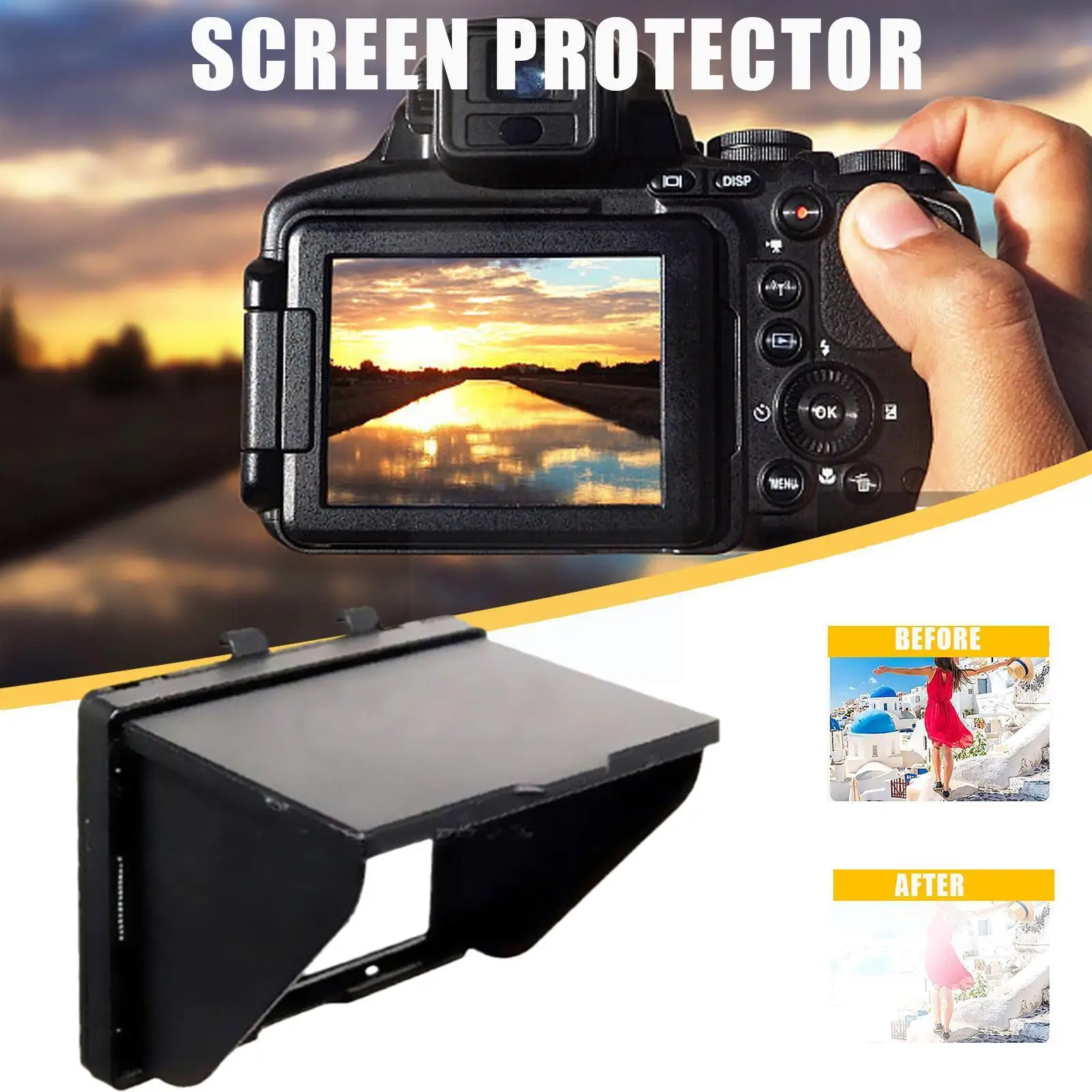 Outdoor Shooting LCD Screen Sun Hood Camera Camcorder Screen Sunhood Sunshade Protection For Sony NEX-3 NEX-5 NEX-C3 Micro G3W5