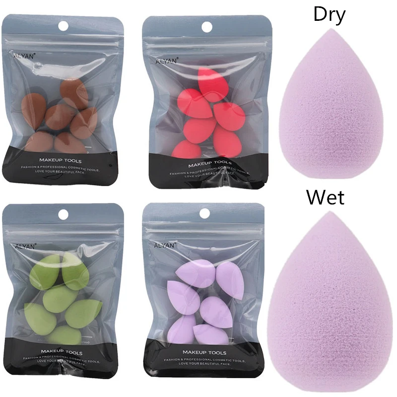 6 шт./компл. мини-губка для макияжа спонж пудры консилер основа пудра