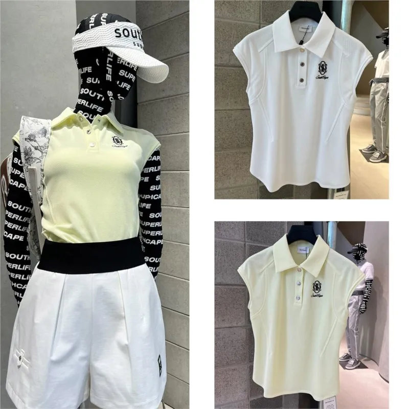 

Women's Sleeveless Golf Polo Shirts Tennis Tank Tops with Collar UV Protection Quick Dry