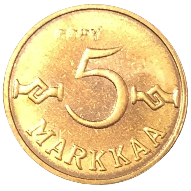 

Копия монеты Финляндия 5 Маркка 1953 года