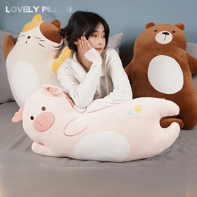 

80cm New Type Cloud Touch Feel Flying Animals Pillow Cat Bear Pig Stuffed Plush Toys For Children Gifts Sleeping Pillow