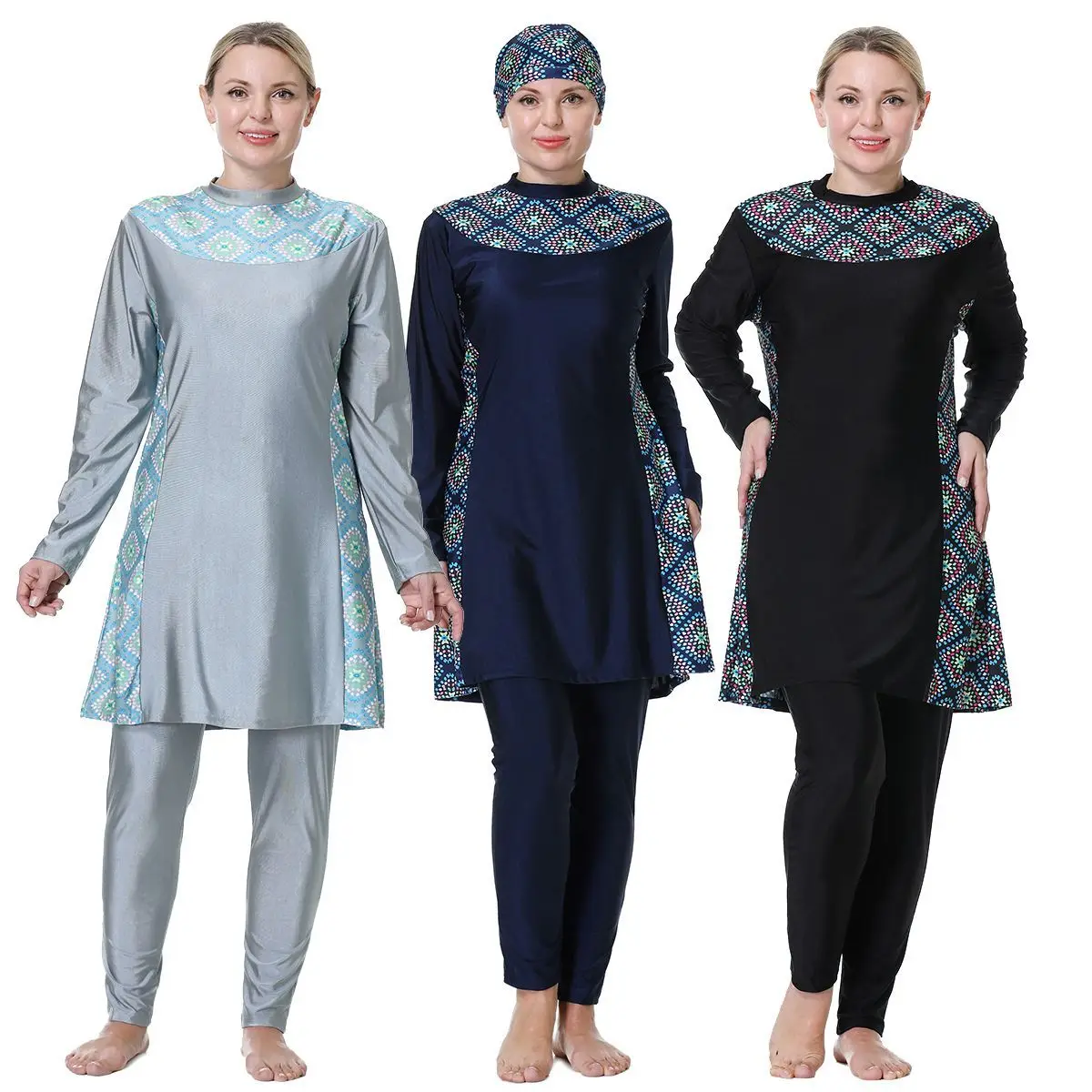 Burkini 3 Pieces Muslim Swimwear 2023 Plus Size Bathing Suit Women Swimsuit Islamique Burkini Femme Musulmane Abaya