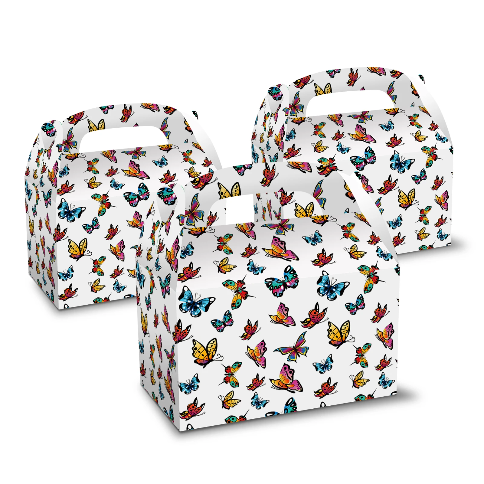 

DD028 4Pcs Sweet Butterfly Spring Wedding Birthday Party Candy Packing Gift Bag Portable Gifts Favor Box Baby Shower Party Use