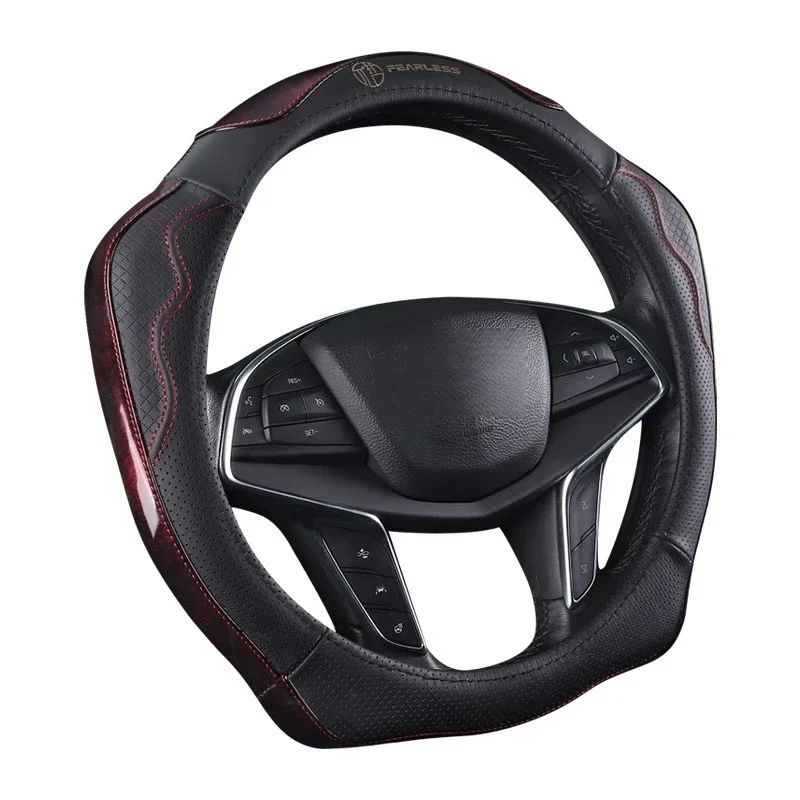 

XMSJ чехол на руль из воловьей кожи для руля 14,5-15 дюймов, чехол на руль из натуральной кожи для мужчин и женщин