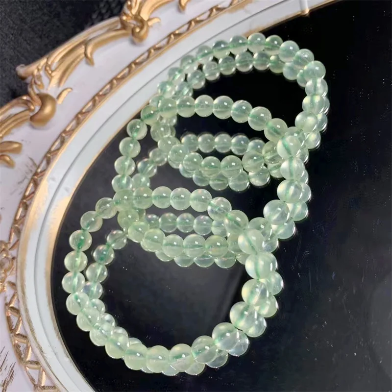 Браслет женский из натурального преннита 7 8 мм