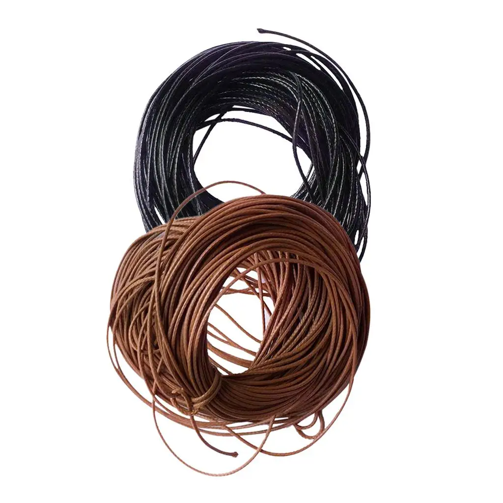

2 Pieces/ Meters Waxed Nylon Cord String Jewelry Making Accessories for DIY Necklace Bracelet Beading 1mm