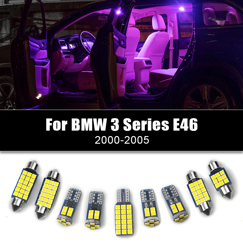 

Автомобильные светодиодные лампы для BMW 3 серии E46 2000-2003 2004 2005, купольная лампа для чтения в салоне, лампа для зеркала под раковину, освесветильник для багажника, аксессуары s