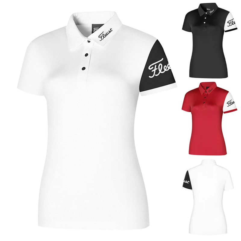 

Golf Wear for Women Breathable Leisure Summer Quick Drying Golf Clothes Woman Short Sleeve Clothing Ladies T-shirt Sportswear