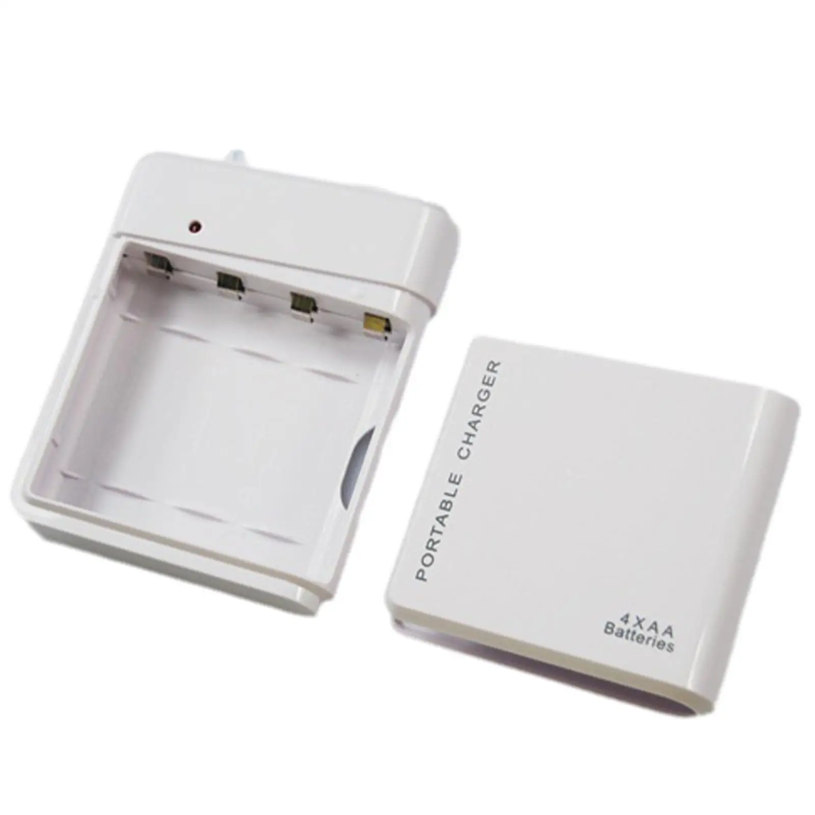 

4 Slots AA Battery Charger USB Rechargeable Universal Battery External Charger Emergency Power Box Charging Base Without Battery