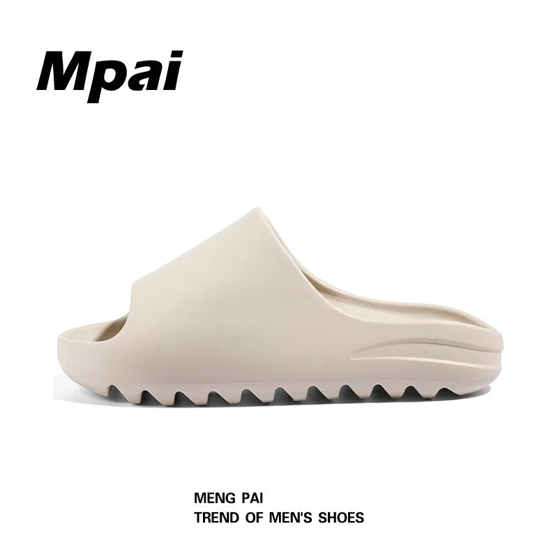 Тапки Yeezy мужские с ананасами наружная одежда Нескользящие дезодорирующие на