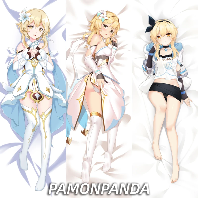 Люминесцентная игра Genshin Impact Dakimakura обнимающая подушка для тела чехол мужчин и