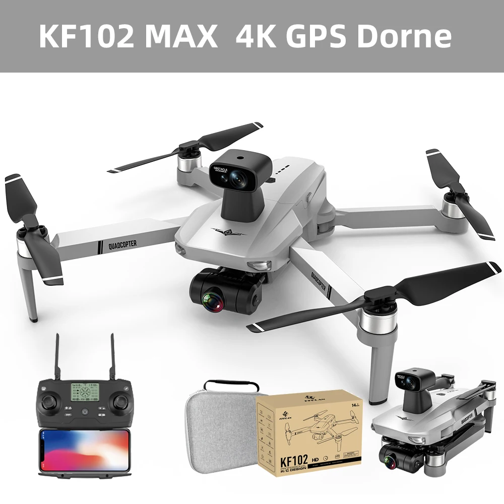 

KF102 MAX Drone 4K Profesional GPS HD Camera with 2-Axis Anti-Shake Gimbal Brushless Motor RC Quadcopter Support TF Card