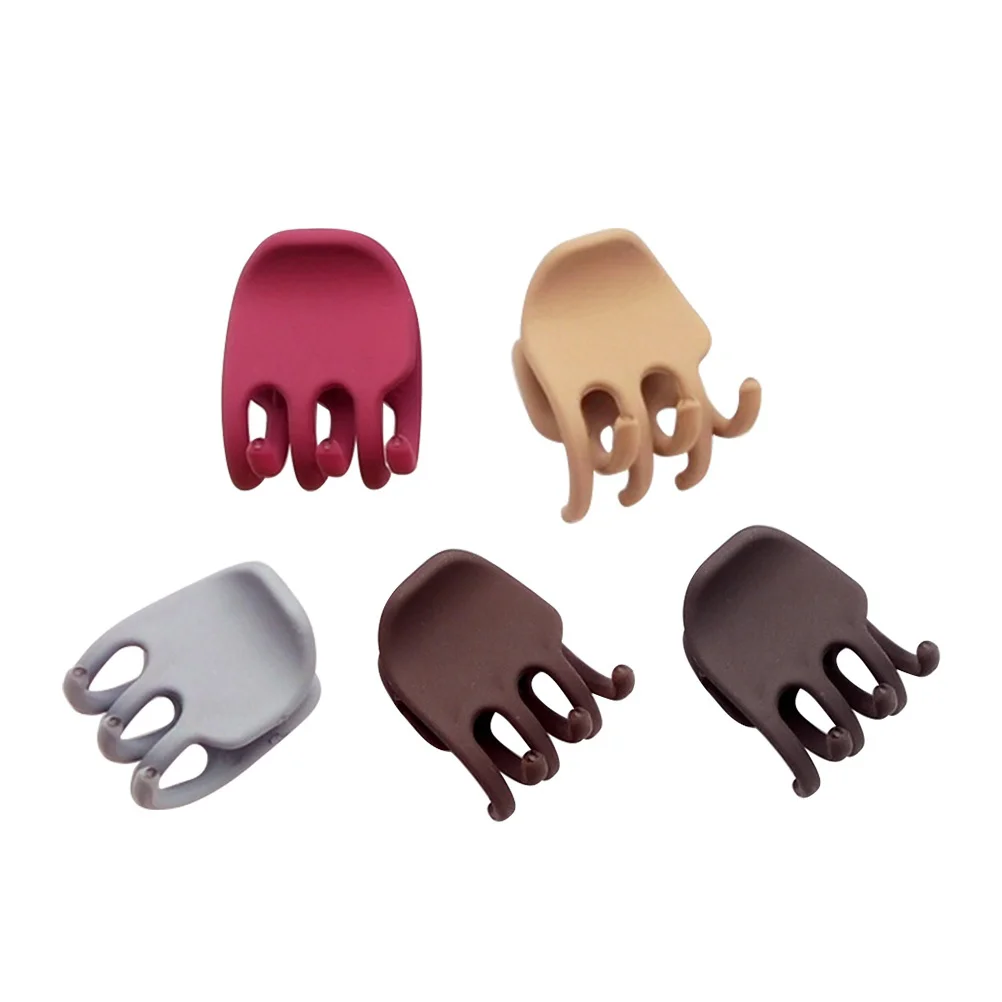 

5 Pcs Hair Claw Clips Womens Barrettes Accessories Plastic Women's Frosted Acrylic