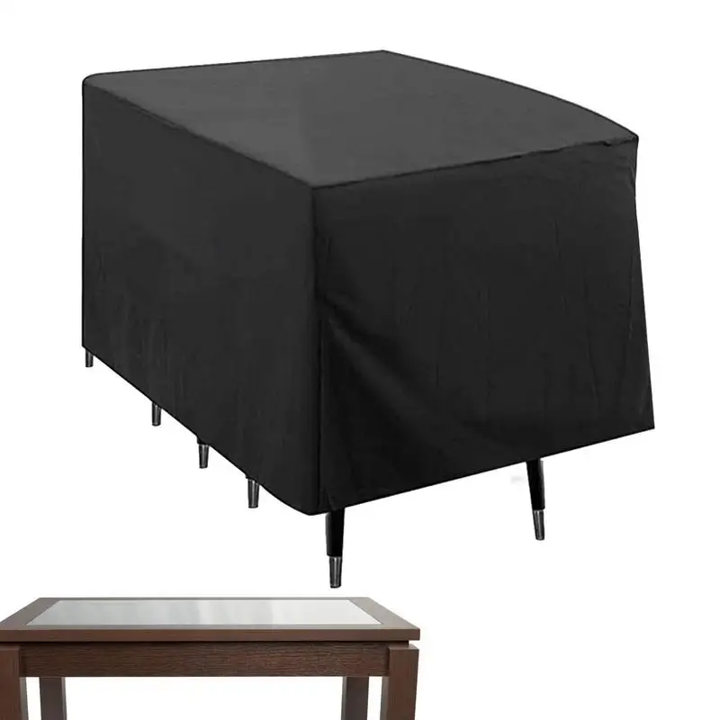 Outside Weatherproof Patio Table And Chair Covers 420d Rectangular Outdoor Furniture Cover Anti-fade