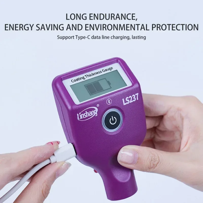 LS237 Перезаряжаемый автомобильный толщиномер краски проверка автомобильного