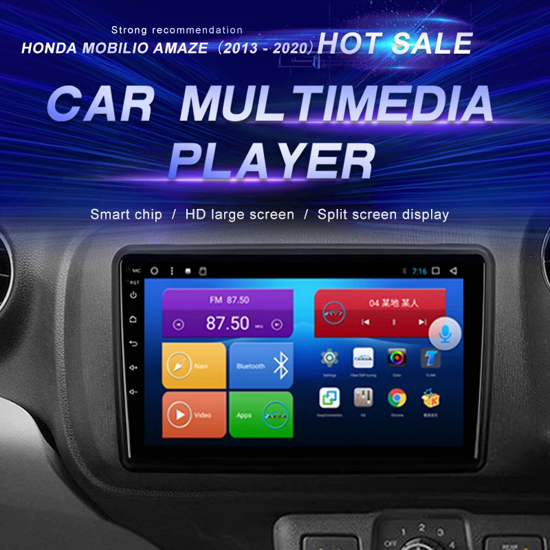 

Car DVD For Honda Mobilio Amaze 2013 - 2020 Car Radio Multimedia Video Player Navigation GPS Android10.0 Double Din