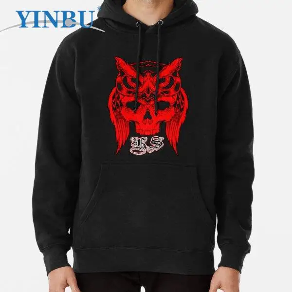

Skull and owl - Red Pullover Hoodie new in Sweatshirts fashion Clothes