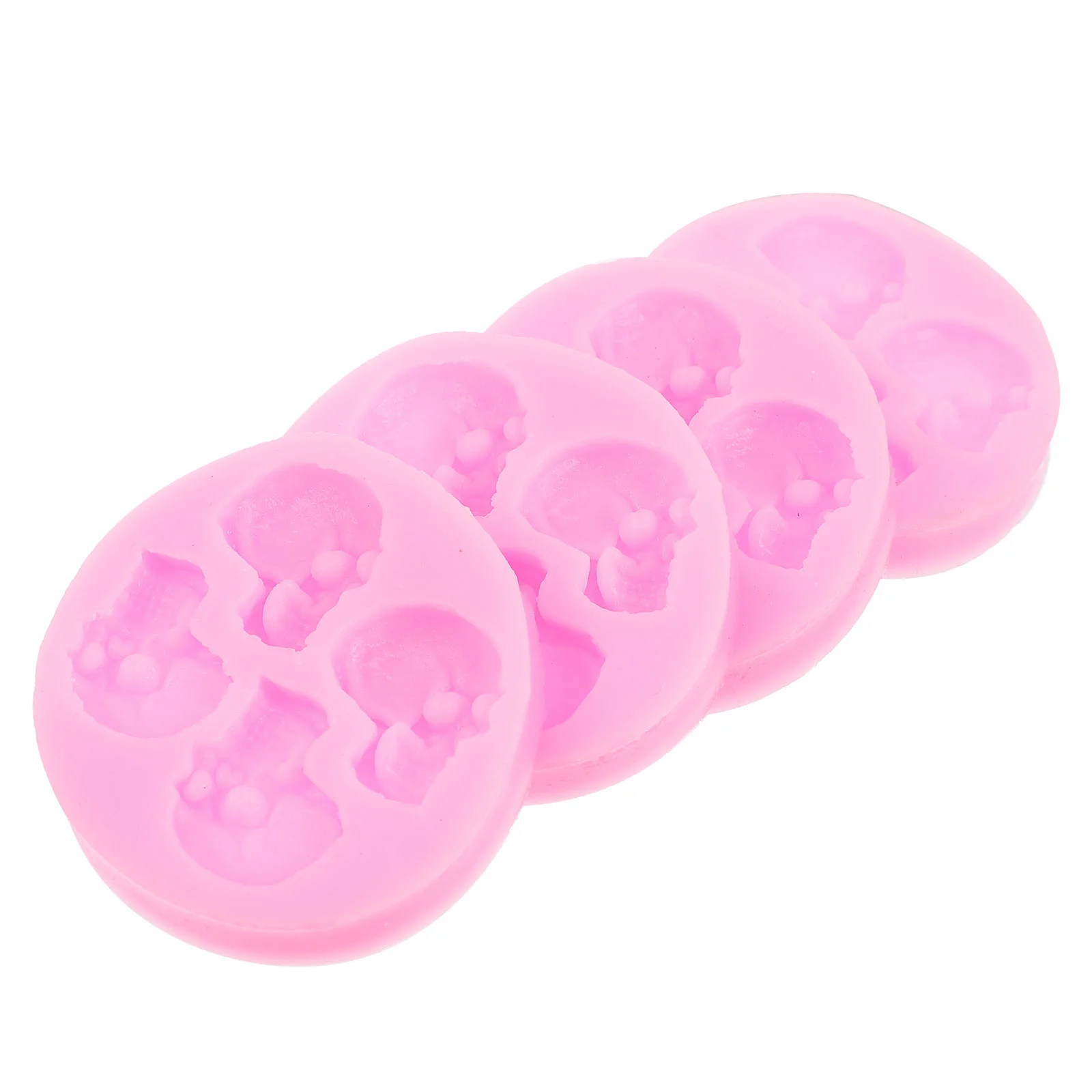 

4pcs Style Molds Cake Molds Dessert Molds (Rosy)