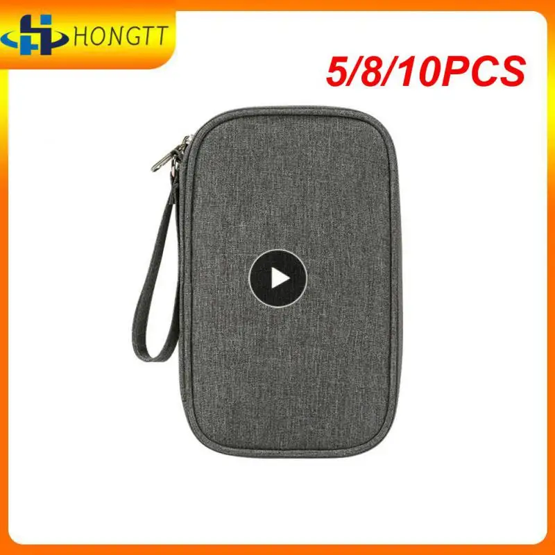 

5/8/10PCS Travel Organizer Bag Digital Usb Hard Disk Protection Bag Large Space Waterproof Bag Double Layer