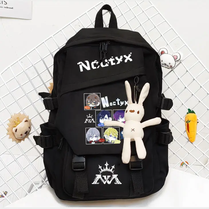 

VTuber Group Noctyx Alban Yugo Fulgur Sonny Uki Japanese Cartoon Unisex Fashion School Backpack Student Bag for Kids Teenagers 2