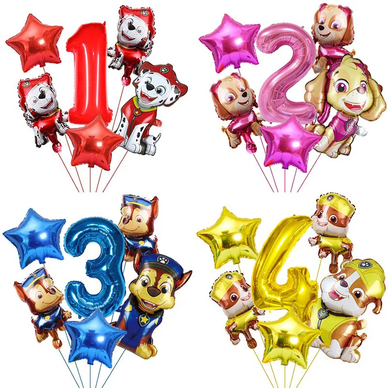 Воздушные шары из фольги Щенячий патруль 6 шт. |