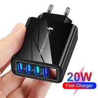 5v 3 1a display usb charger fast charging 4 ports wall mobile phone charger for iphone 13 12 samsung s21 xiaomi 11 usb c charger