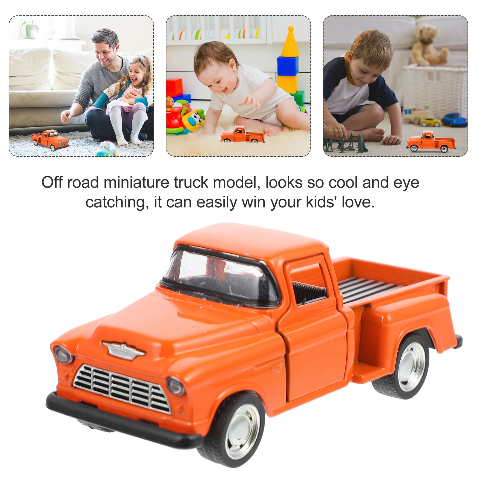 Pickup Kidcraft Playset Dirt Bike Kids Road Miniature Car Toy Alloy Small Child images - 6