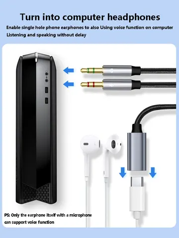 Aux аудиоадаптер 3,5 мм «папа» на Type-C для телефона, планшетного ПК с портом USB C, кабель-переходник для наушников, микрофона, прослушивания, спокойства