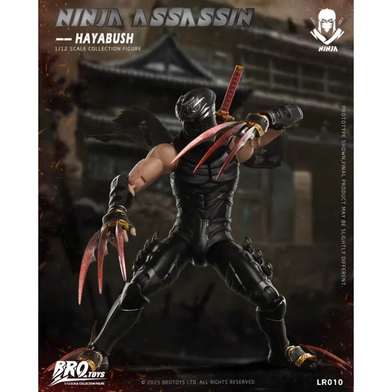 Фото Фигурка Brotoys Ninja Assassin Ryu Hayabusa LR010, оригинальный наряд ниндзя, коллекция моделей из ПВХ, набор мечей, игрушечный дисплей, подарок №3