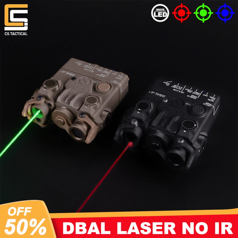 

WADSN Airsoft DBAL-A2 Laser Pointer Red Blue Green Dot Aiming Laser Sight Dual Beam Fit 20mm Picatinny Rail Hunting Weapon Light