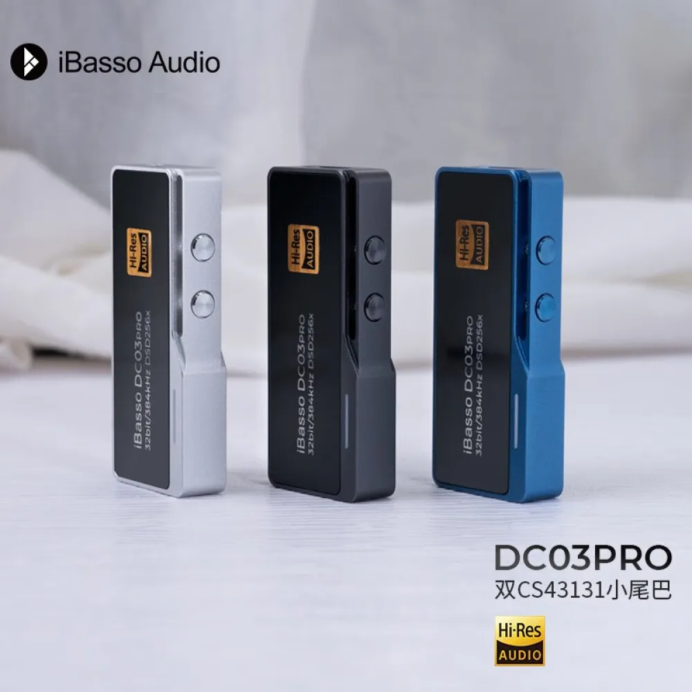 

Original iBasso DC03PRO Type-c Lightning To 3.5mm Single-ended USB DAC &AMP,Dual DAC, CS43131,Hifi PCM 32bit/384khz,DSD256