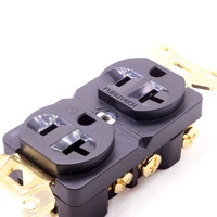 1pcs2pcs high quality hifi audio 20amp 20a 125v america standard plated gold rhodium us power socket electric outlet core