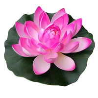 18cm artificial floating lotus water decoration soft environment friendly plastic material for fish tank sink stage props