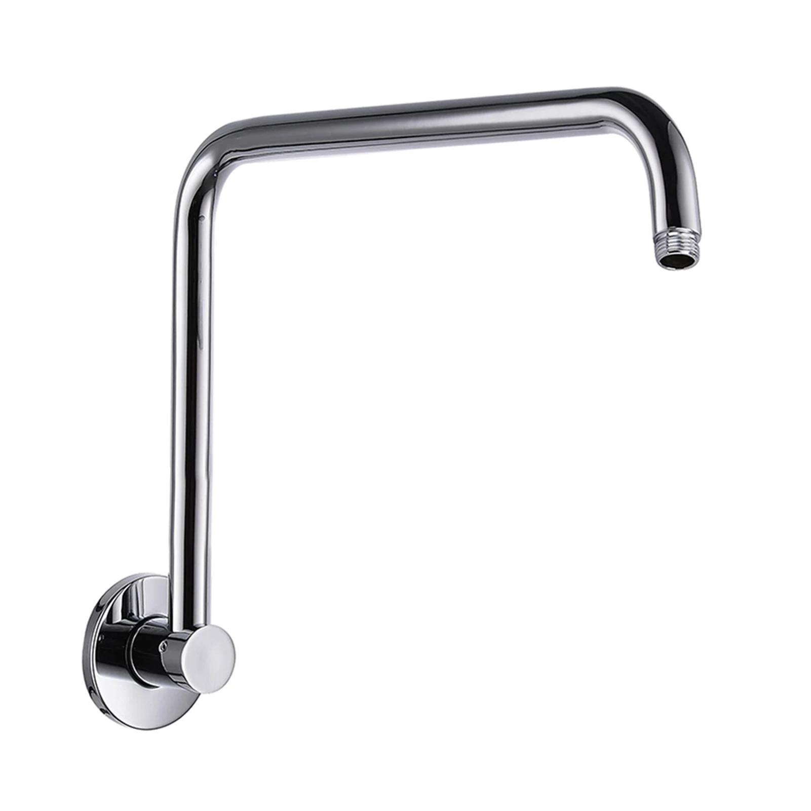 

Shower Extension Arm 360 Degree Rotation With Flange Stable Wall Mounted S Shape Horizontal Stainless Steel Bathroom Replacement