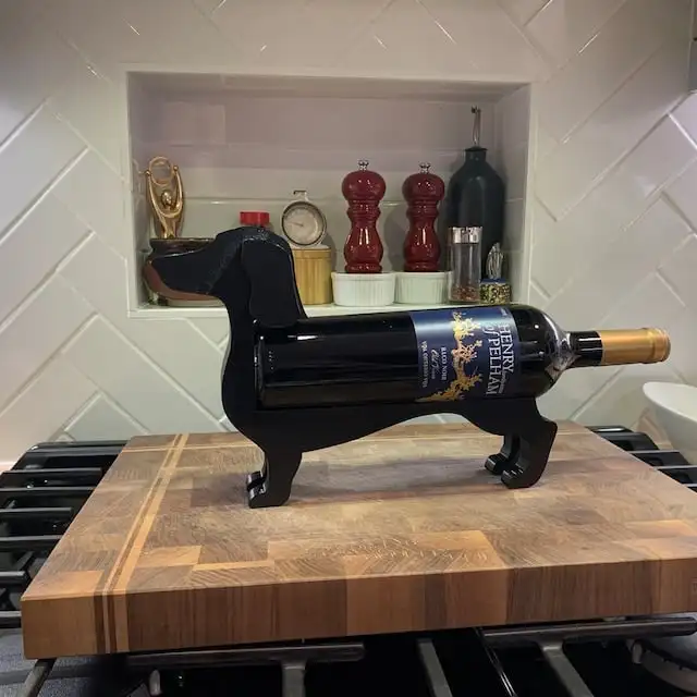 Dachshund Wine Bottle Holder Funny Countertop Storage Rack Liquor Display Stand Home Bar Decoration