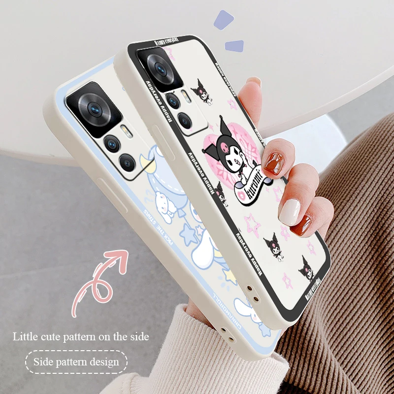 Kuromi Cinnamoroll Melody Liquid Rope Phone Case For Xiaomi Redmi K50 K40 K40S Gaming K30 10C 10 10X 9A 9 9T 9C 9AT 8 8A 5G