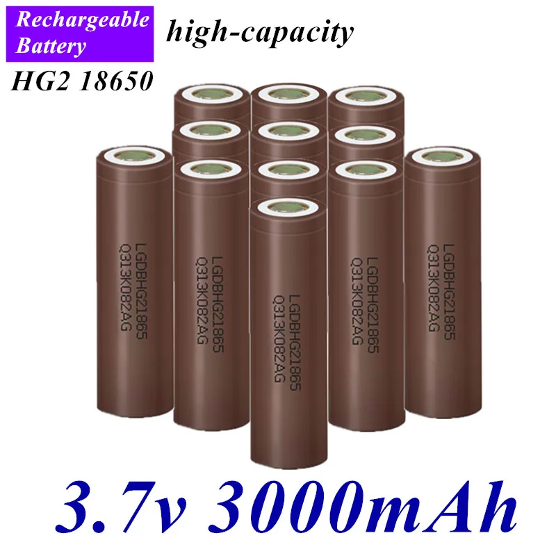 

2022 100% New Original HG2 18650 3000mAh battery 18650HG2 3.6V discharge 20A dedicated For hg2 Power Rechargeable battery