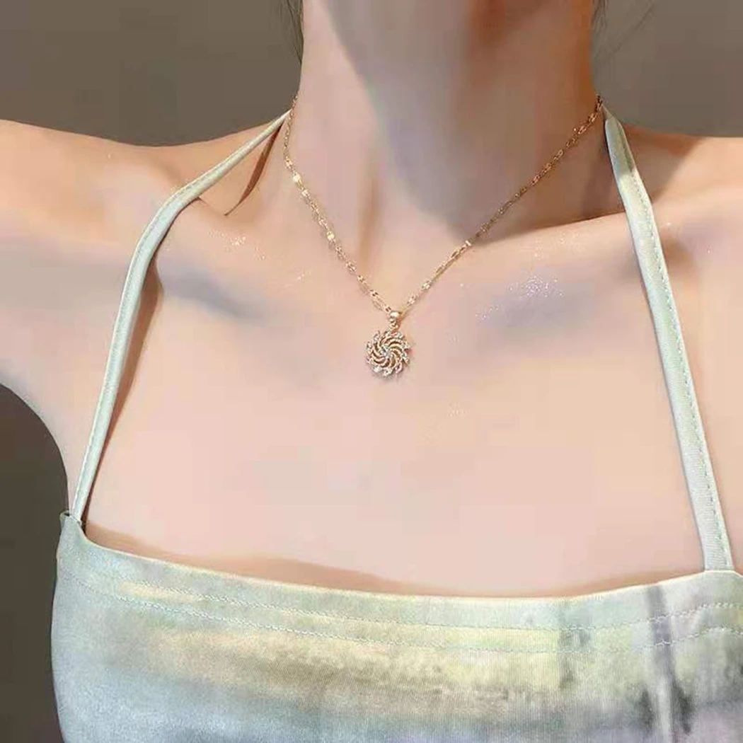 Модное ожерелье с подвеской в форме фейерверка изящное цепочка Ожерелье Стразы