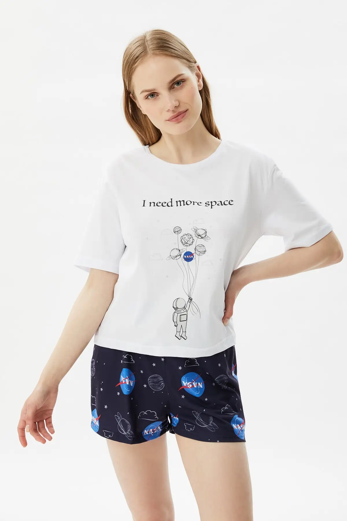 

Trendyol Nasa Printed Licensed Knitted Pajamas Set THMSS21PT0731