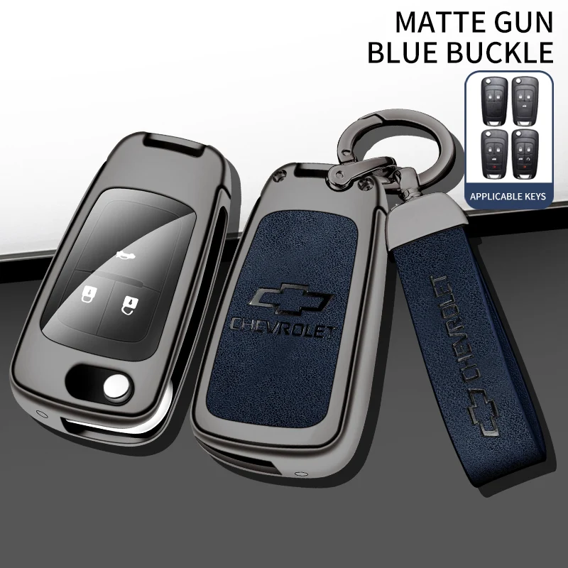 Кожаный чехол для ключей от автомобиля из цинкового сплава Chevrolet Aveo Bolt Onix Cruze Spark