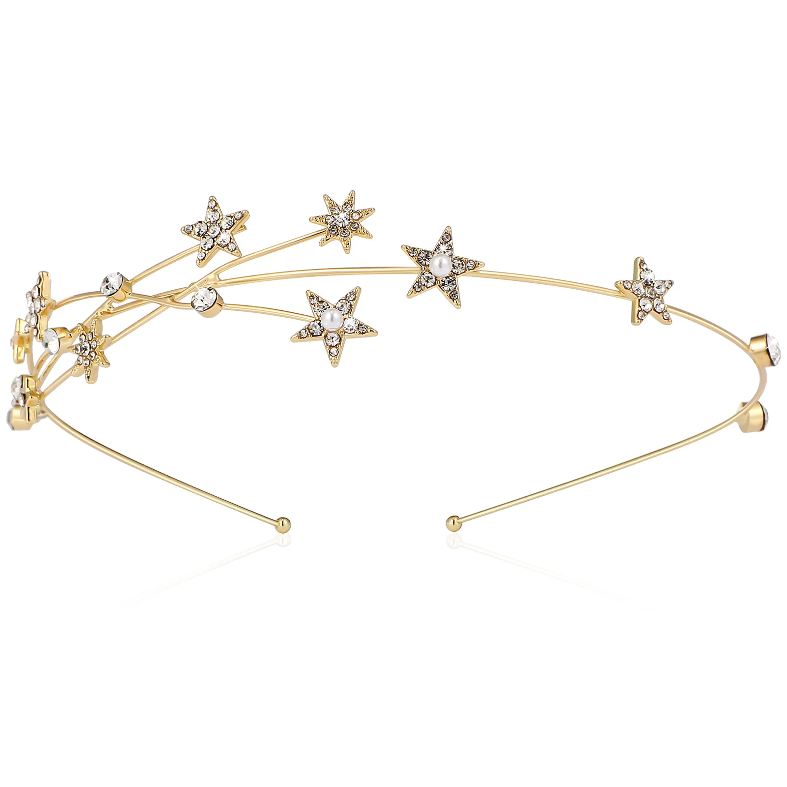 

Star Headband Bridal Headpiece Tiara Bands Women's Hair Hairband Wedding Womens Headbands Headgear Accessories