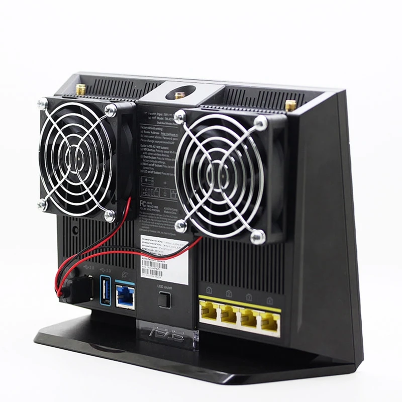 Для ASUS RT-AC68U AC86U EX6200 AC68U R8000 AC1900P USB Tenda AC15 маршрутизатор с двойным охлаждающим