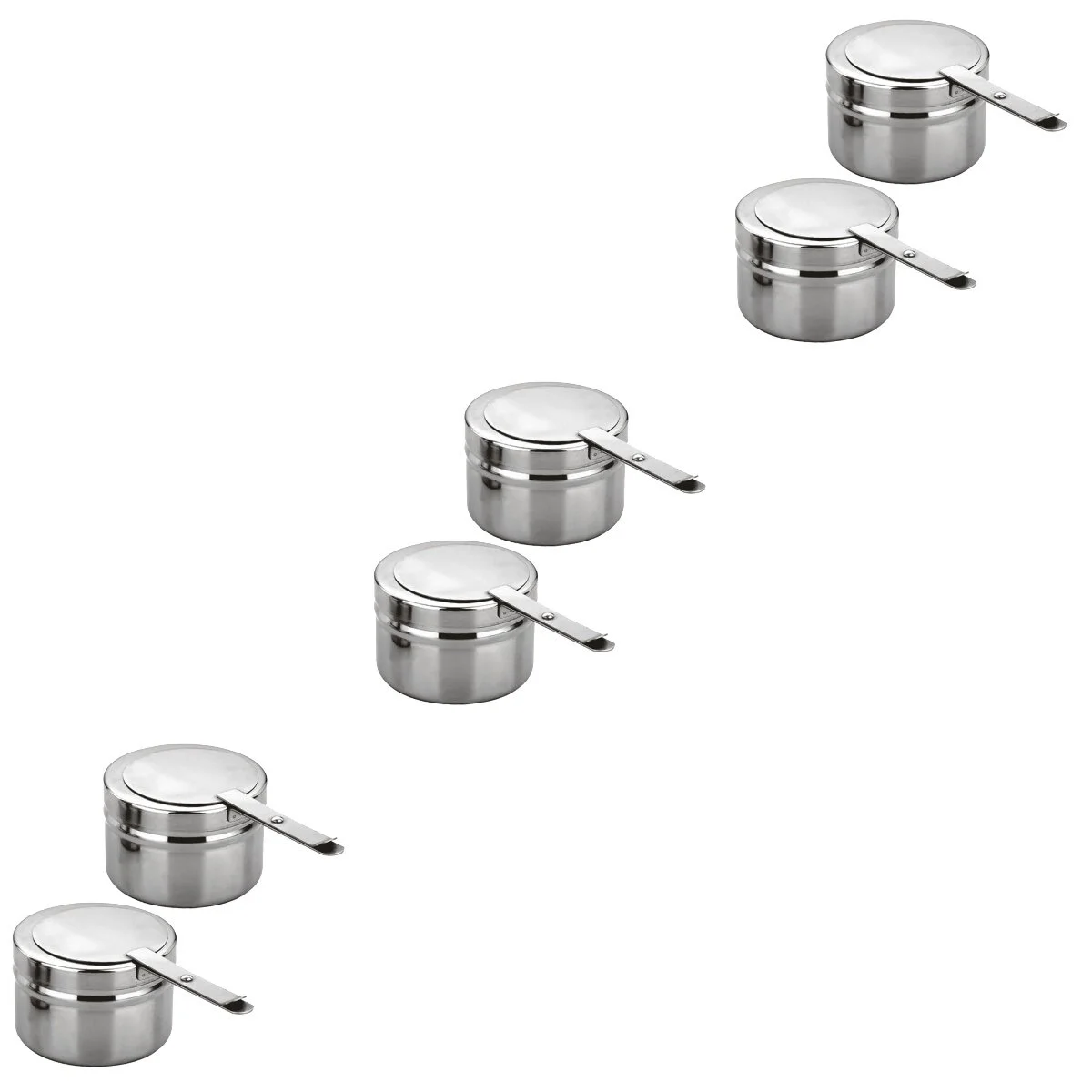

6 pcs Stainless Steel Fuel Holder with Cover Chafer Canned Heat Fuel Box for Buffets Barbecue Parties