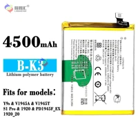 100 original high capacity battery 4500mah b k3 for vivo y93s v1945av1945t mobile phone batteries