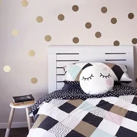 gold polka dots room living decor home wall stickers children home decor nursery wall decals wall stickers for kids rooms