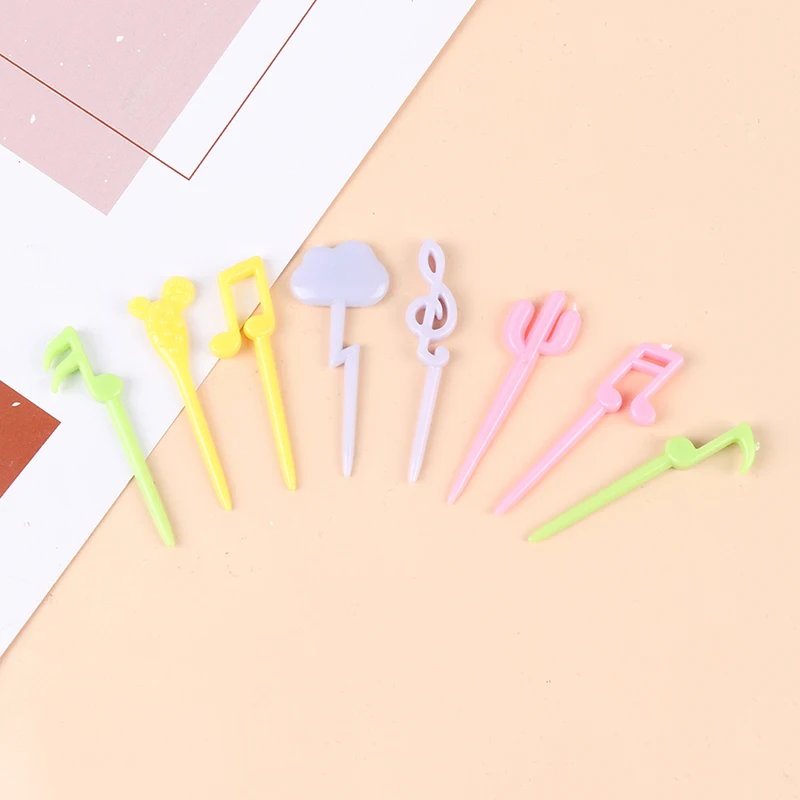 

18pcs Bento Vegetable Pottery Fruit Fork Note Fruit Fork Lovely Mini Baby Fruit Fork Toothpick Children's Food Card