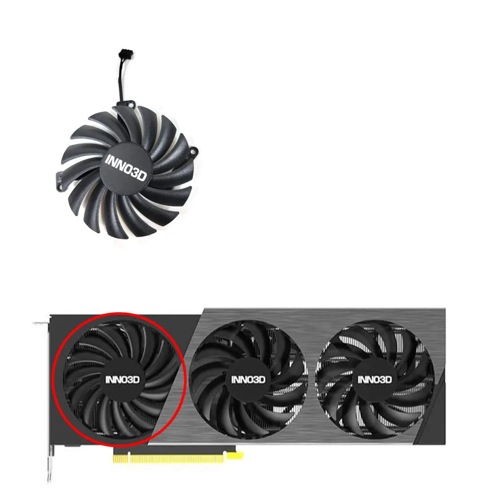 Новый 3 шт. 85 мм вентилятор для графического процессора INNO3D RTX4070 CF-12910S 4070ti X3 OC